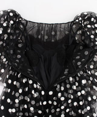 Dolce &amp; Gabbana Elegant Polka Dotted Ruffled Dress