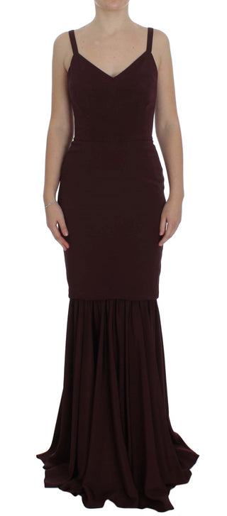 Dolce &amp; Gabbana Elegant Bordeaux Sheath Dress