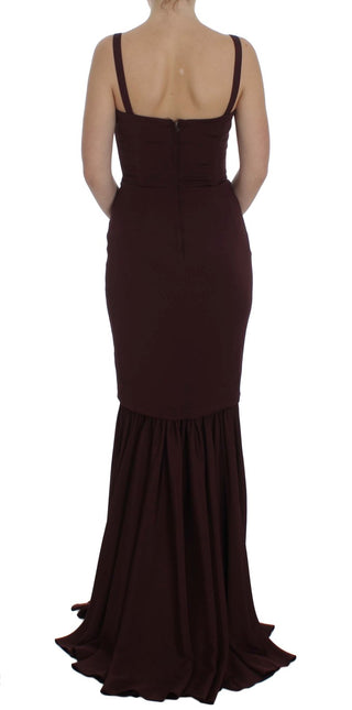 Dolce &amp; Gabbana Elegant Bordeaux Sheath Dress