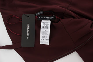 Dolce &amp; Gabbana Elegant Bordeaux Sheath Dress