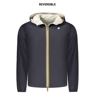 K-WAY Blue Recycled Nylon Men Jacket