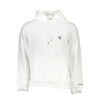 Calvin Klein White Cotton Men's Hooded Sweater