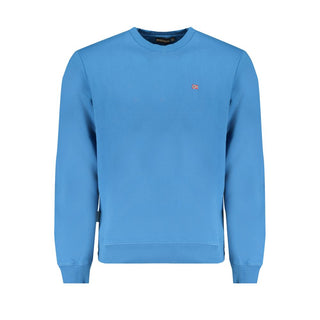 Napapijri Blue Cotton Men Sweater