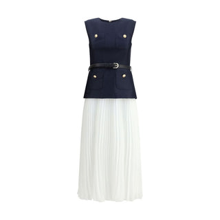 Self-Portrait Pleated midi Dress