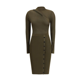 Self-Portrait Ribbed midi Dress