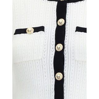 Self-Portrait Pointelle Knit Long Dress