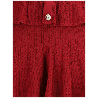 Self-Portrait Pointelle knit short Dress