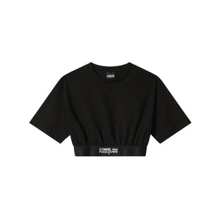 Comme Des Fuckdown Black Cotton Women T-Shirt