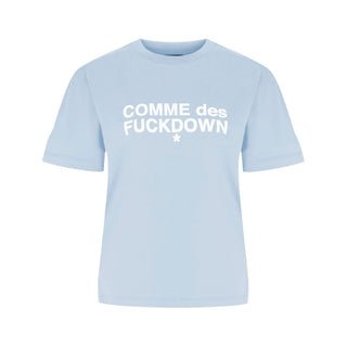 Comme Des Fuckdown Blue Cotton Women T-Shirt