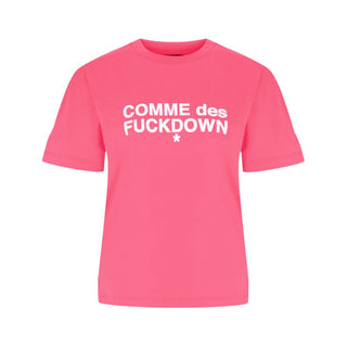 Comme Des Fuckdown Pink Cotton Women T-Shirt