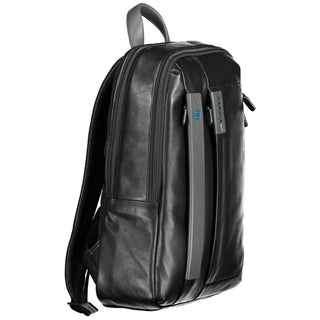 Piquadro Black Leather Backpack