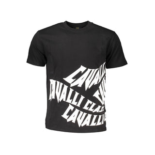 Cavalli Class Black Cotton T-Shirt