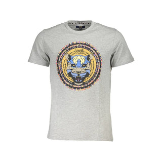 Cavalli Class Gray Cotton T-Shirt