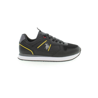 U.S. POLO ASSN. Black Polyurethane Men Sneaker