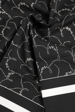 Dolce & Gabbana Black White Printed Square Men Foulard Scarf