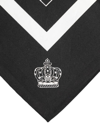 Dolce & Gabbana Black White Printed Square Foulard Scarf
