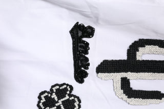 Dolce & Gabbana White GOLD Embroidery Detailed Dress Shirt