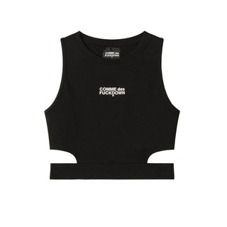 Comme Des Fuckdown Black Cotton Women Top
