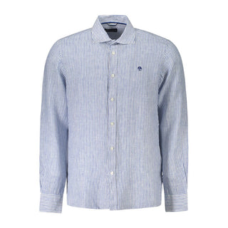 North Sails Blu Linen Men Shirt