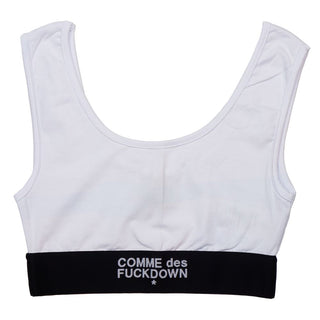 Comme Des Fuckdown White Cotton Women Top