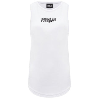 Comme Des Fuckdown White Cotton Women Top