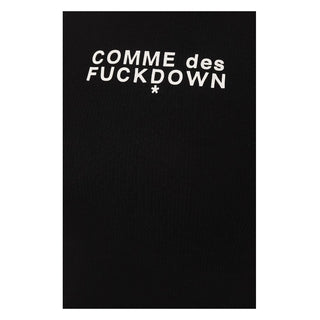 Comme Des Fuckdown Black Cotton Women Cropped Top