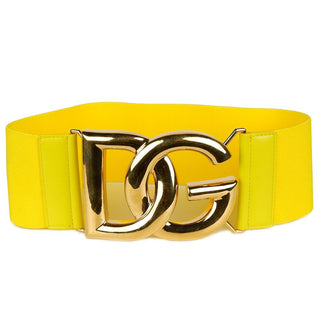 Dolce & Gabbana Yellow Polyester Belt