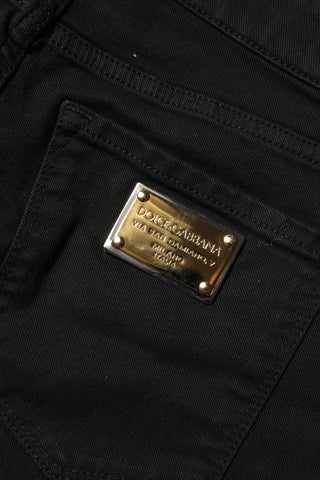 Dolce & Gabbana Black Cotton Skinny Denim Jeans