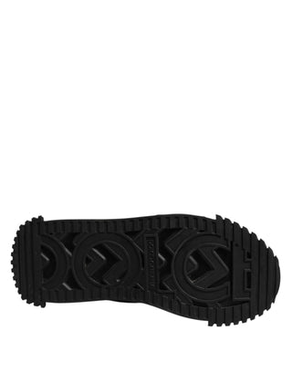Dolce & Gabbana Black Logo Lace Up Low Top NS1 Sneakers Shoes
