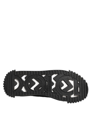 Dolce & Gabbana Black Logo Lace Up Low Top NS1 Sneakers Shoes
