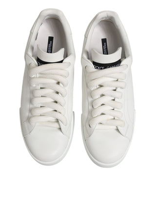 Dolce & Gabbana White Logo Lace Up Low Top Men Sneakers Shoes