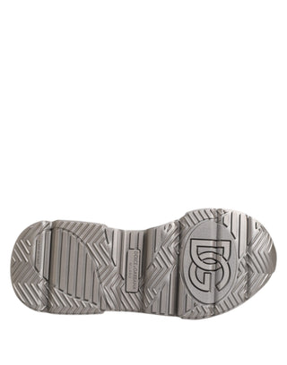 Dolce & Gabbana Silver DAYMASTER Leather Men Sneakers Shoes