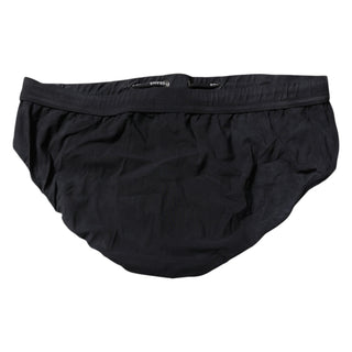 Dolce & Gabbana Black Drawstring Men Beachwear Brief Swimwear