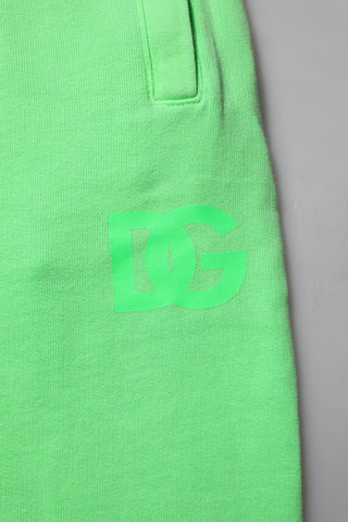 Dolce & Gabbana Green Cotton Men Jogger Sweatpants Pants
