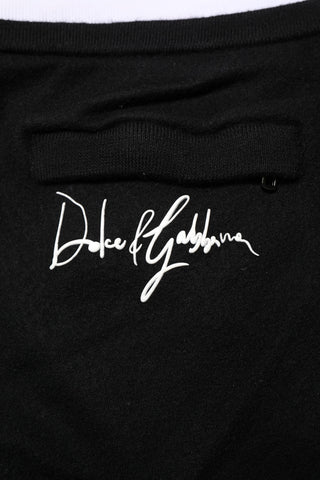 Dolce & Gabbana Black Wool Men Jogger Sweatpants Pants