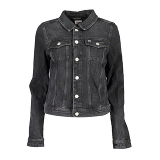 Tommy Hilfiger Black Cotton Jackets & Coat