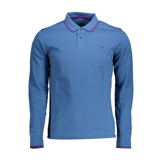 Harmont & Blaine Blue Cotton Polo Shirt