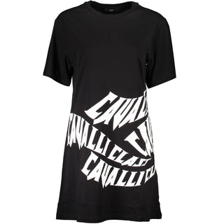 Cavalli Class Black Cotton Dress