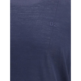 Dsquared² Blue Fleece Wool Sweatshirt