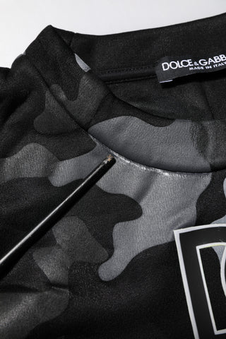 Dolce & Gabbana Black Camouflage Pullover Sweatshirt Sweater