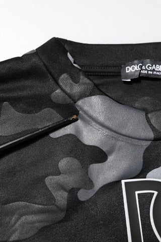 Dolce & Gabbana Black Camouflage Pullover Sweatshirt Sweater