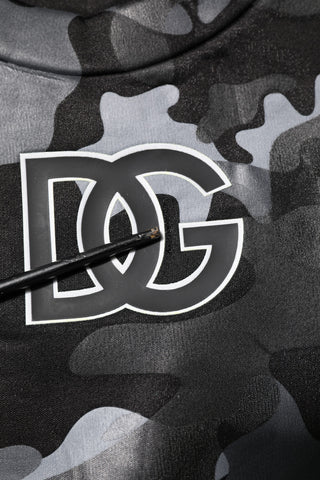 Dolce & Gabbana Black Camouflage Pullover Sweatshirt Sweater