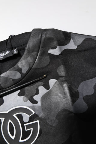 Dolce & Gabbana Black Camouflage Pullover Sweatshirt Sweater