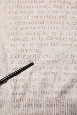 John Galliano Beige Printed Logo Roundneck Long Sleeves Men Sweater