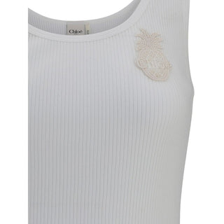 Chloé White Cotton Top