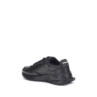 Dsquared² Black Calf Leather Bos Taurus Athletic Sneakers