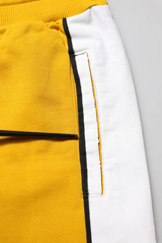 Dolce & Gabbana Yellow Cotton Logo Sweatpants Jogger Pants