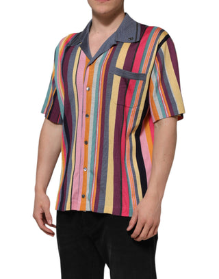 Dolce & Gabbana Multicolor Stripes Collared Men Polo T-shirt