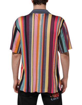 Dolce & Gabbana Multicolor Stripes Collared Men Polo T-shirt