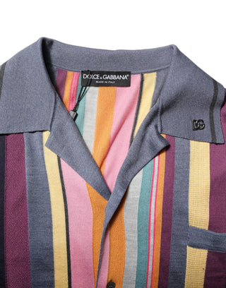 Dolce & Gabbana Multicolor Stripes Collared Men Polo T-shirt